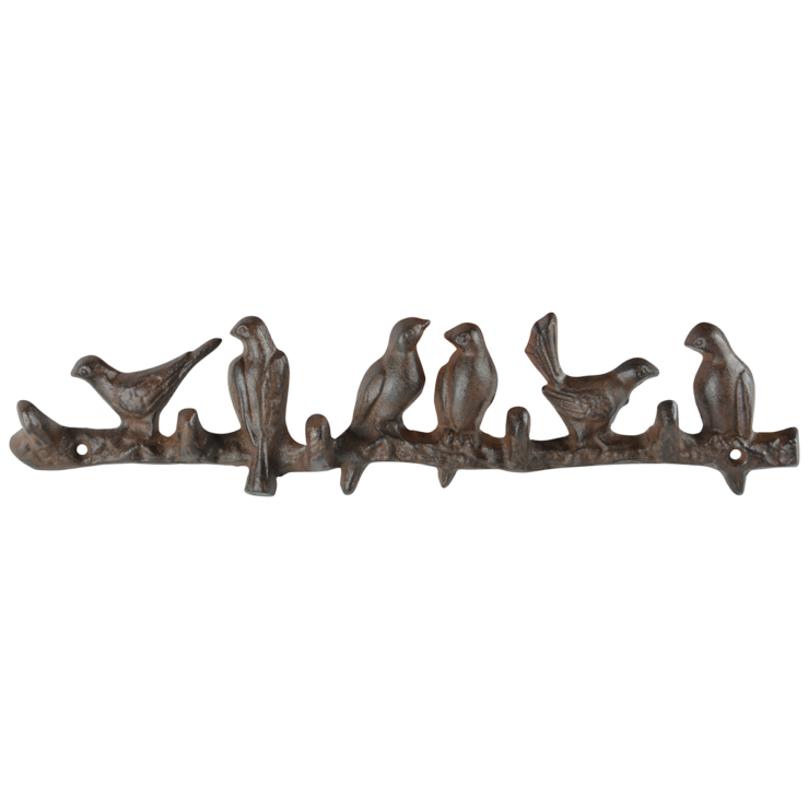 Coat Rack, birds in a row